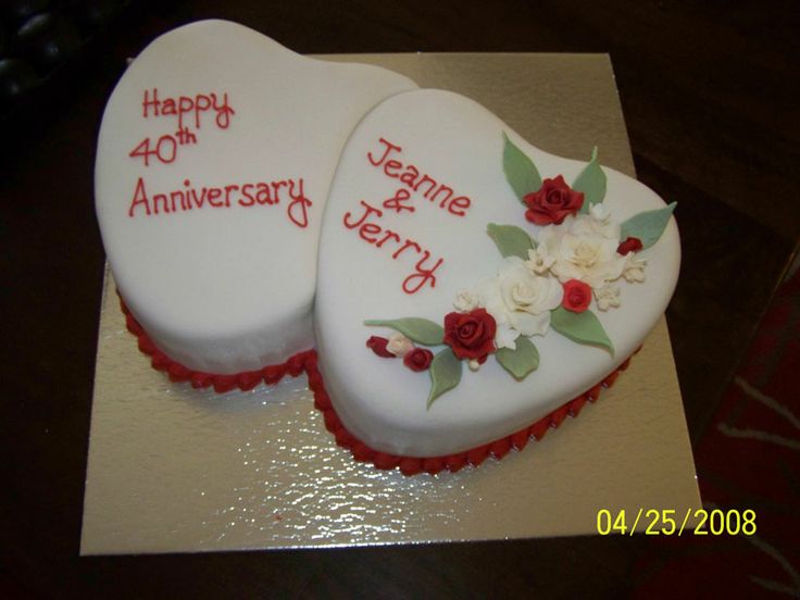 40th Wedding Anniversary Cake