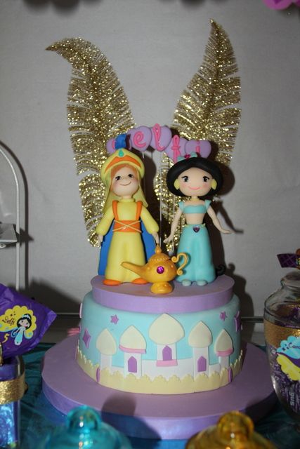 Aladdin and Jasmine Birthday Cake