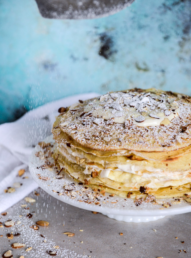 Almond Cream Crepe Cake