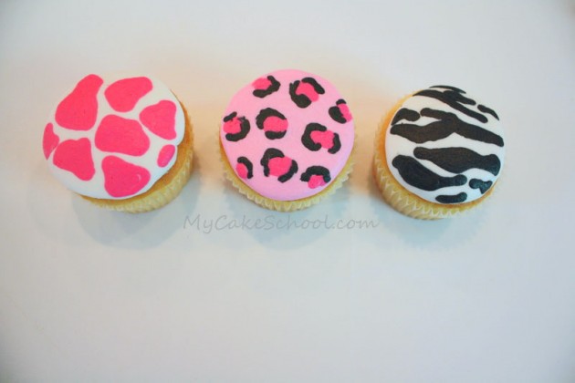 Animal Print Cupcakes