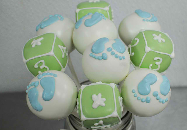 Baby Boy Shower Cake Pops