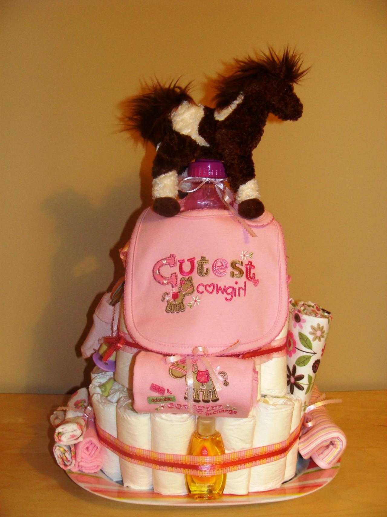 Baby Girl Diaper Cake