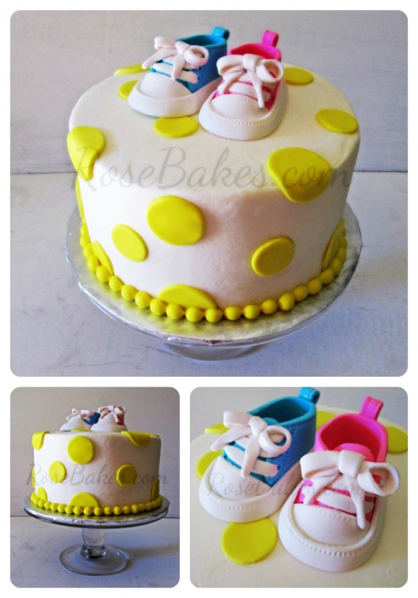 Baby Shower Cake with Converse Shoes