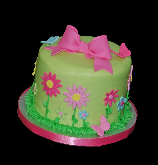 Baby Shower Cakes with Flowers and Butterflies