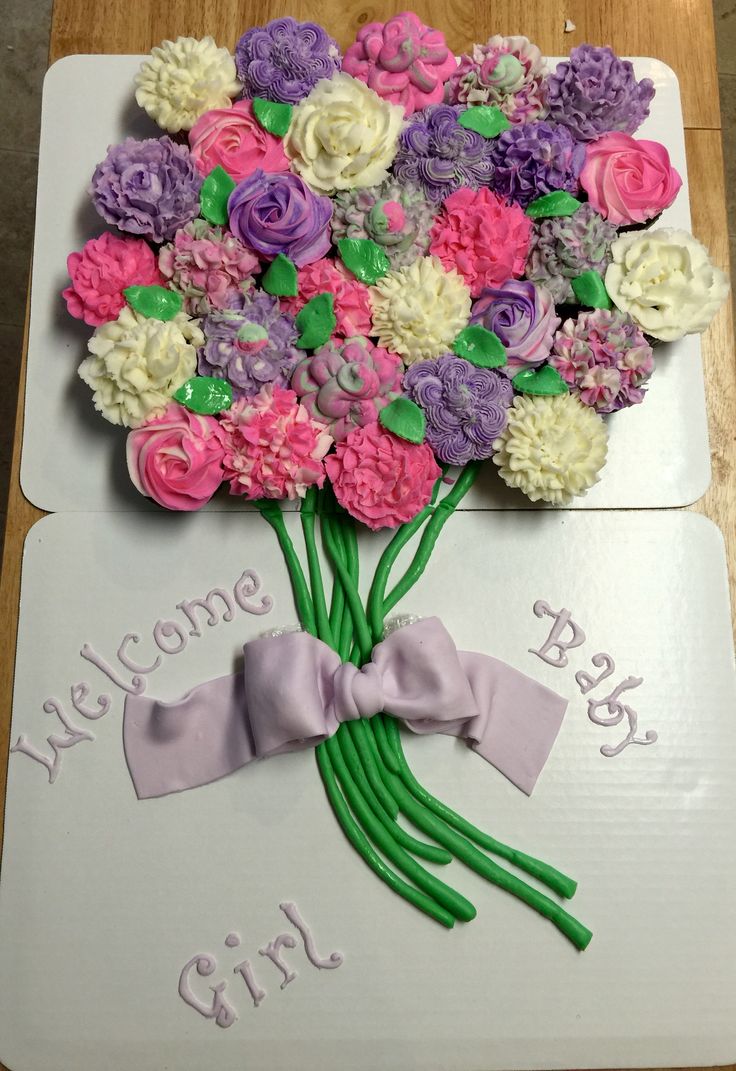 Baby Shower Pull Apart Cupcake Cake