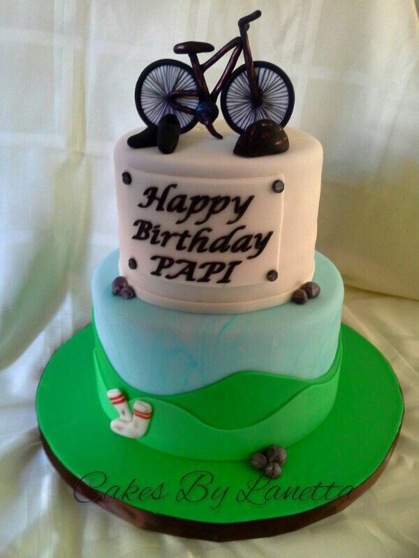 Bicycle Themed Birthday Cake