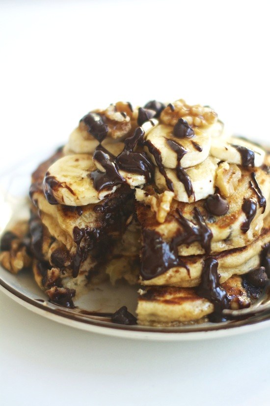 Chunky Monkey Pancakes Fluffy