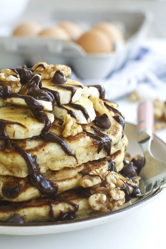 Chunky Monkey Pancakes Fluffy