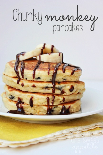 6 Photos of Chunky Monkey Pancakes