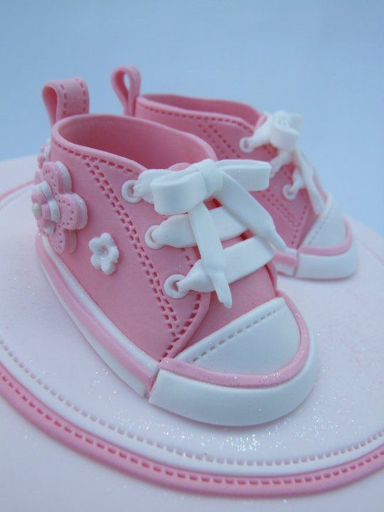 Converse Pink Baby Shower Cake