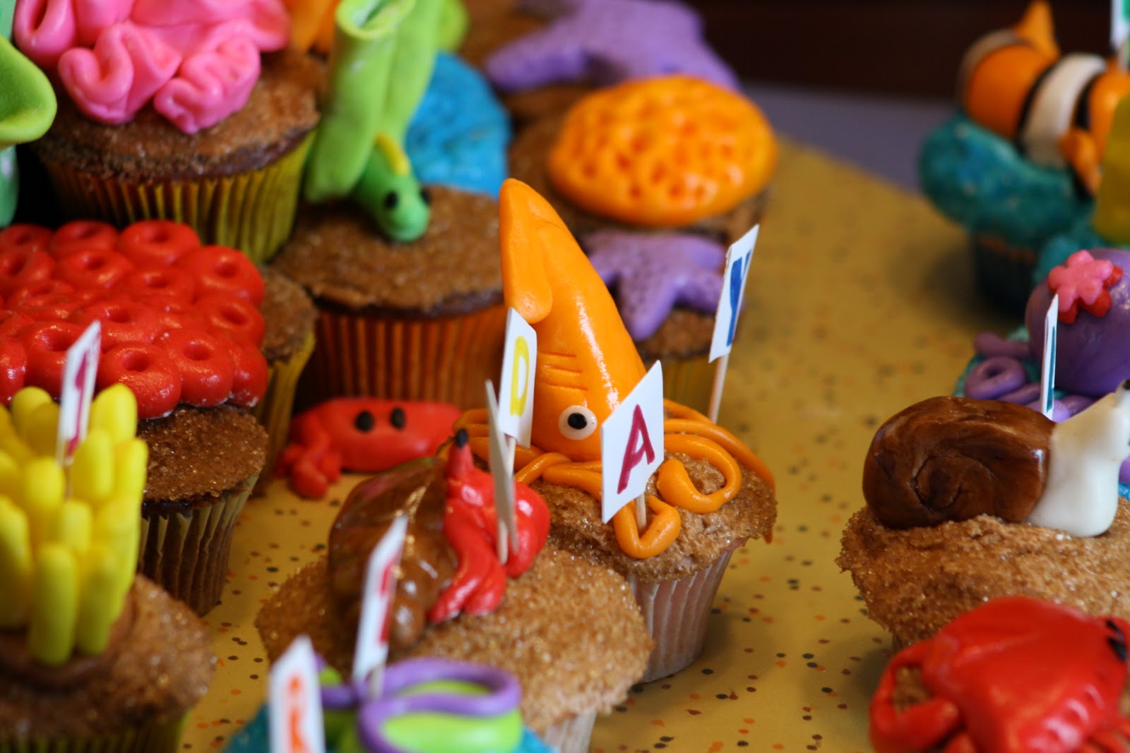 Coral Reef Cupcake Cake