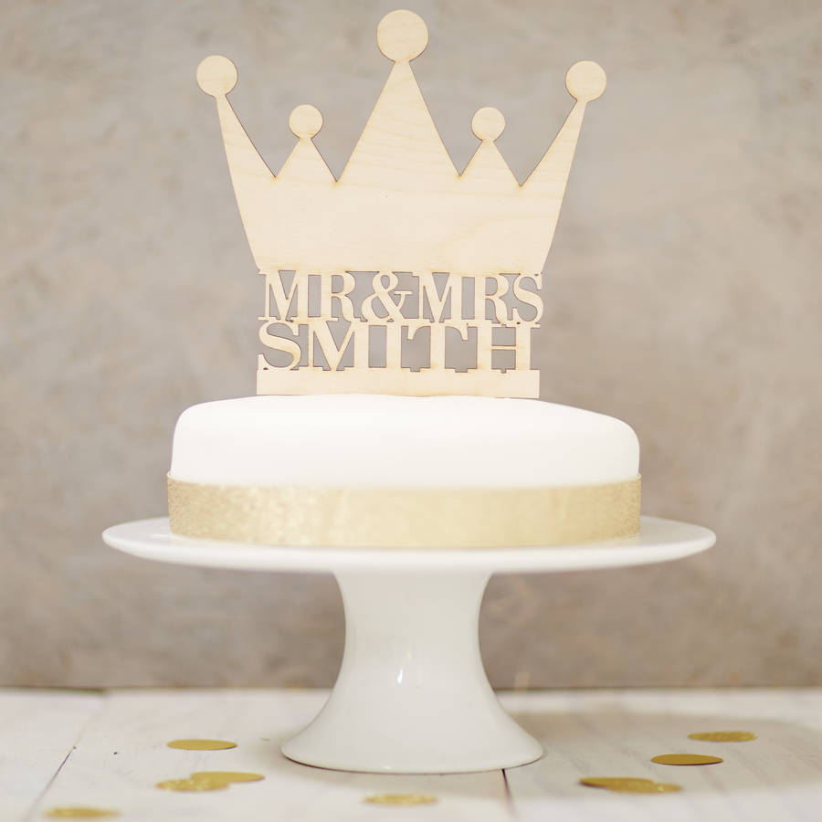 Crown Wedding Cake Topper