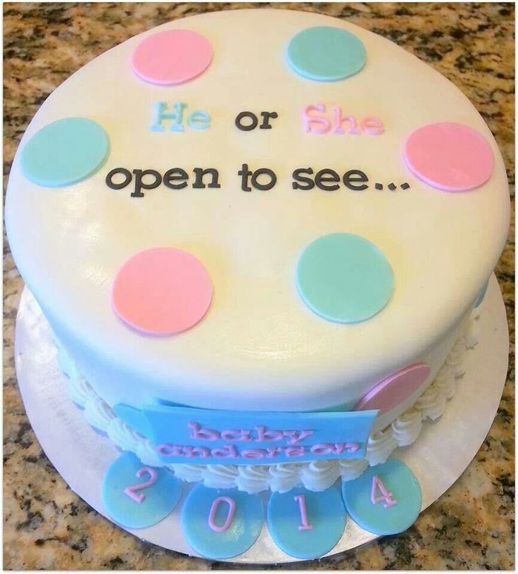 Cute Baby Reveal Cake