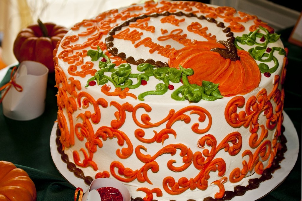 Fall Pumpkin Themed Baby Shower Cake