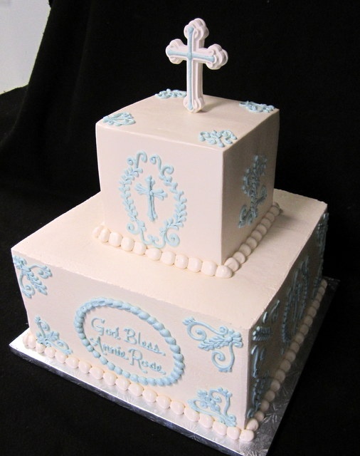 First Communion Cake with Cross