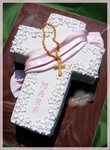 First Communion Cross Cake