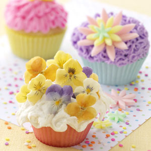 Flower Power Baby Shower Cupcakes