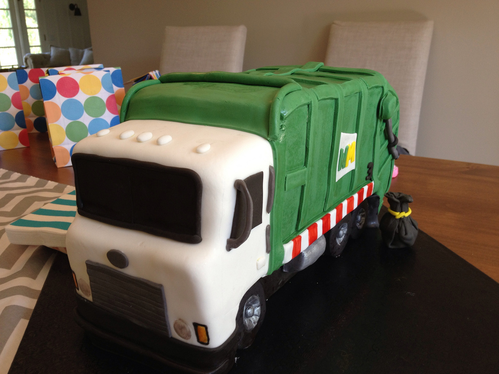 Garbage Truck Birthday Cake