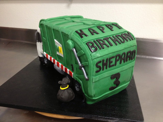 Garbage Truck Birthday Cake