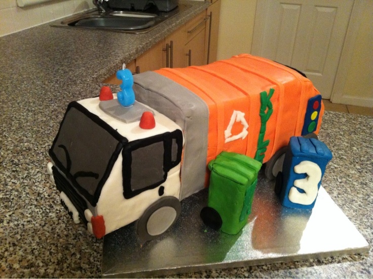 Garbage Truck Birthday Cake