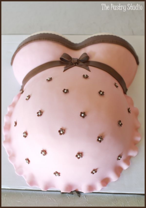 Girl Baby Shower Belly Cake