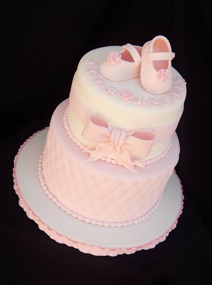 11 Photos of Baby Shower Cakes With Baby Shoes