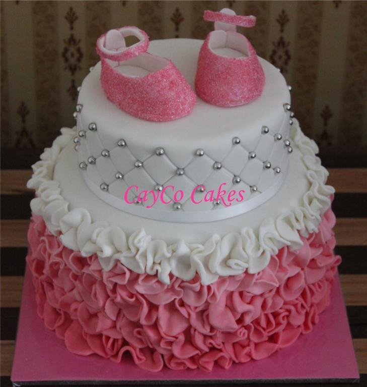 Glitter Baby Shower Cake