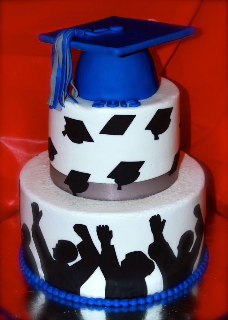 Graduation Cake with Silhouette