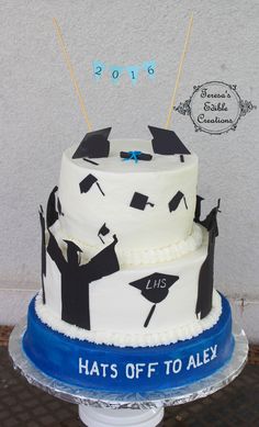 Graduation Silhouette Cake