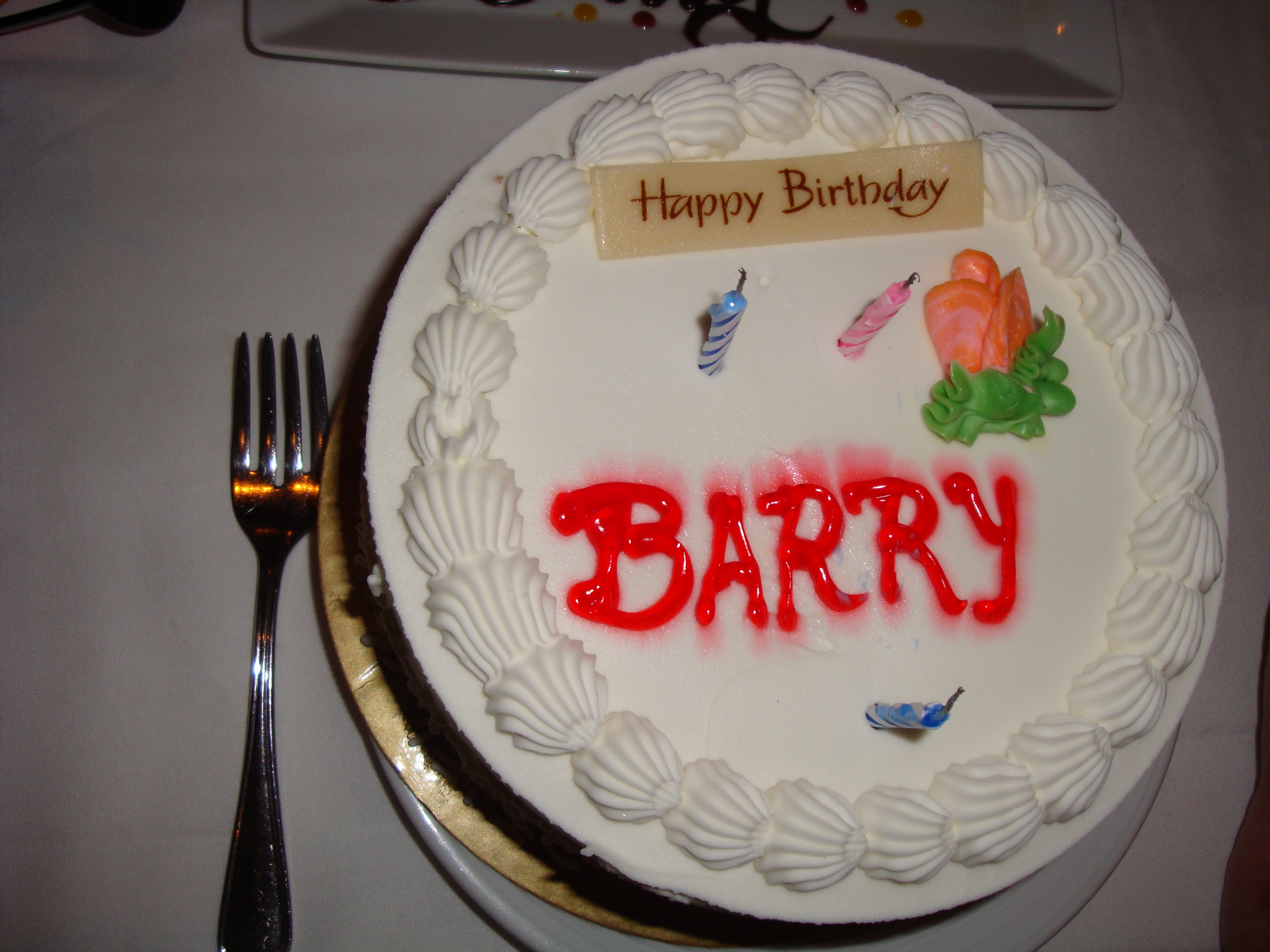 Happy Birthday Barry Cake