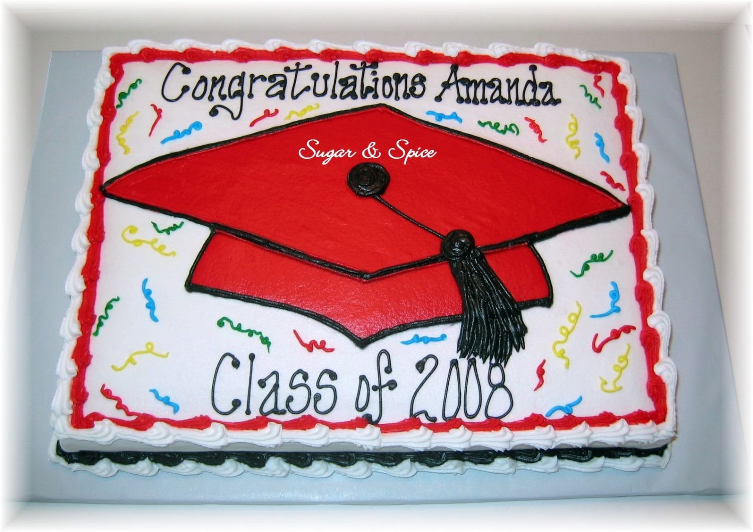 High School Graduation Sheet Cakes for Girls