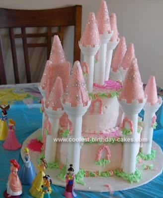 Homemade Princess Castle Birthday Cake