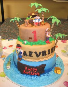 Jake and the Neverland Pirates Treasure Chest Cake