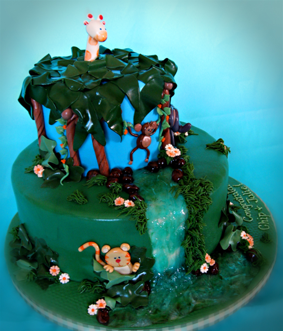 Jungle Theme Baby Shower Cake