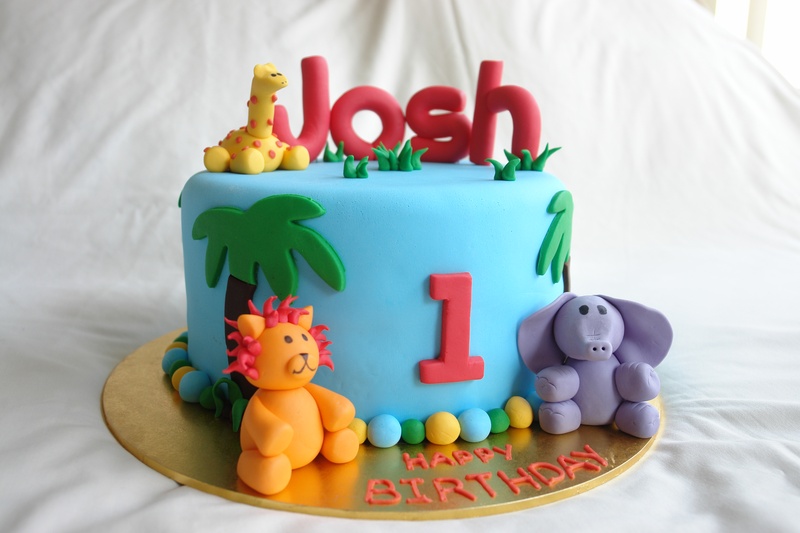 Jungle Theme Birthday Cake