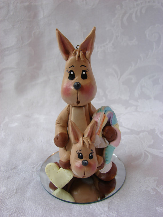 Kangaroo Baby Shower Cake