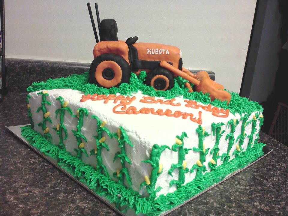 Kubota Tractor Birthday Cakes