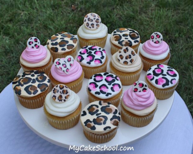 Leopard Print Cupcakes