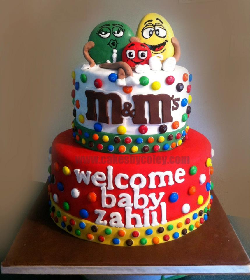 M and M Birthday Cake Ideas