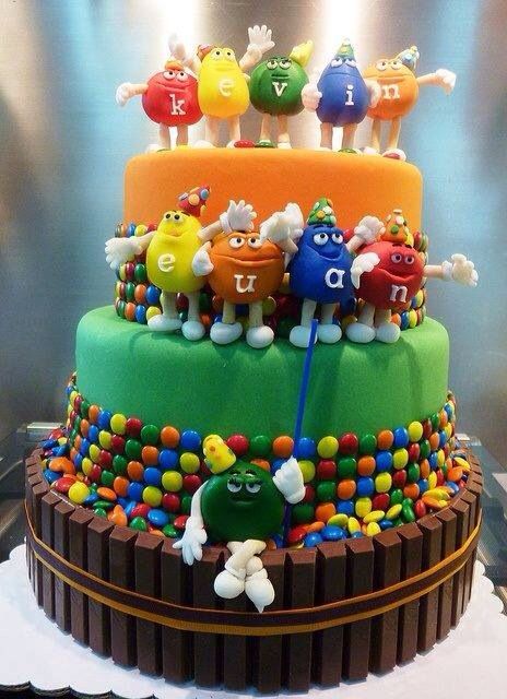 M&M Birthday Cake