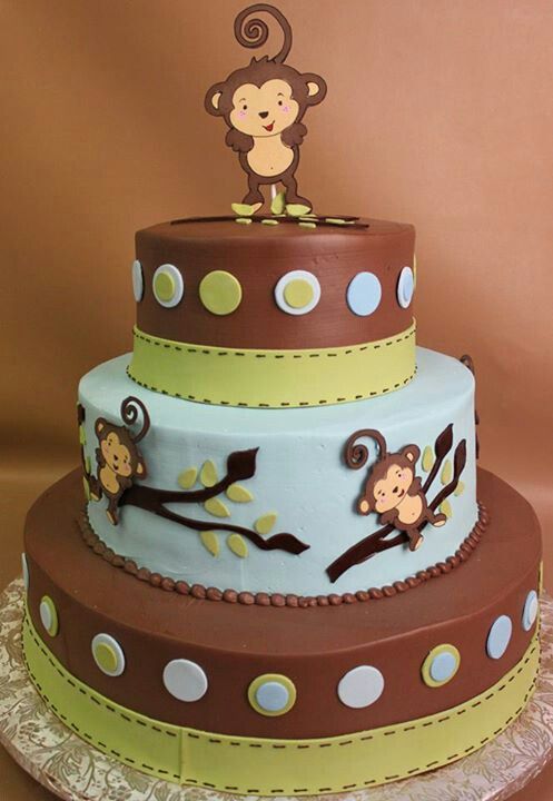 11 Photos of Monkey Theme Cakes