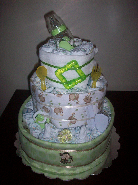 Monkey Diaper Cake