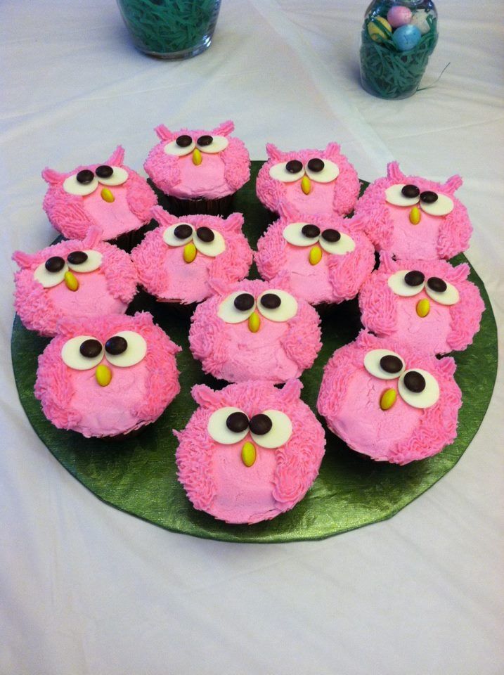 Owl Baby Shower Cupcakes