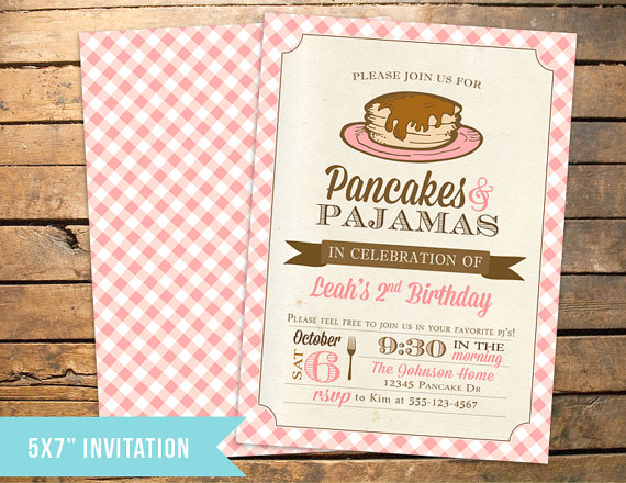 Pancakes and Pajamas Birthday Party