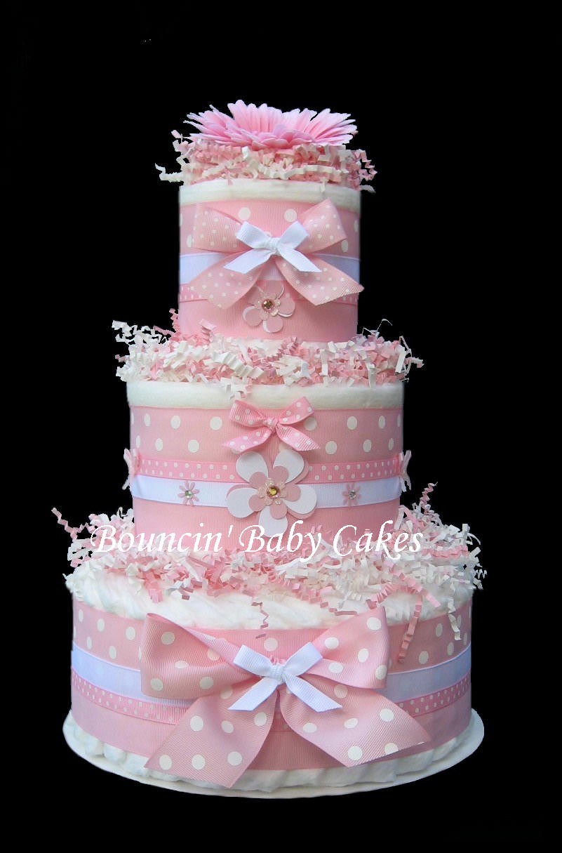 11 Photos of Baby Girl Diaper Cakes