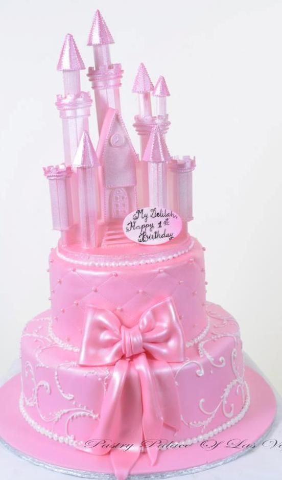 Pink Princess Castle Cake