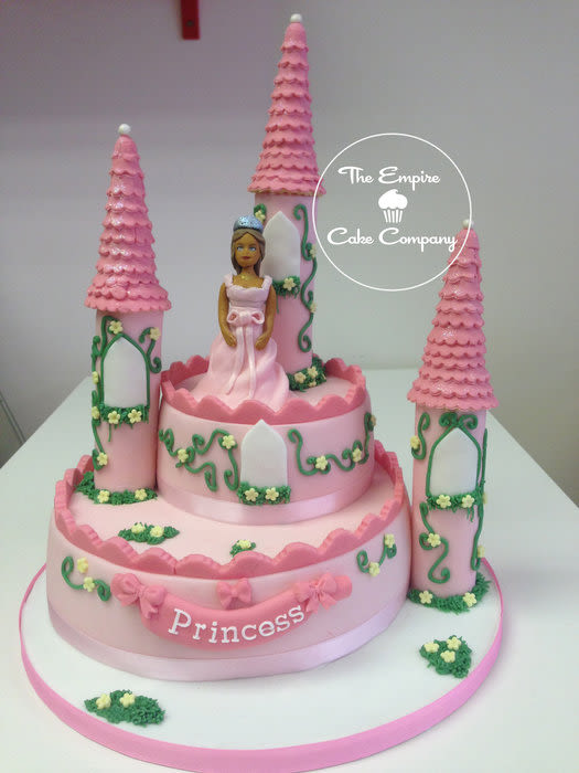 Pink Princess Castle Cake