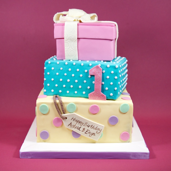 Present Stacked Birthday Cake