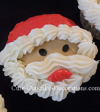 Santa Face Cupcake