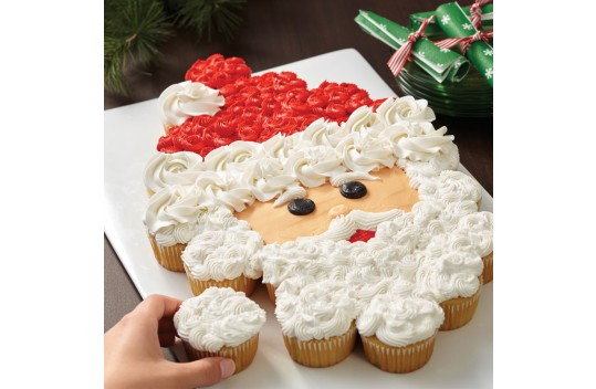 Santa Pull Apart Cupcake Cake